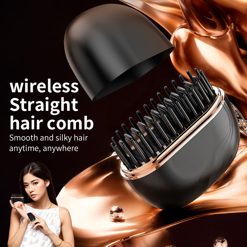 Mini Wireless Hair Straightening Comb for Smooth, Frizz-Free Hair