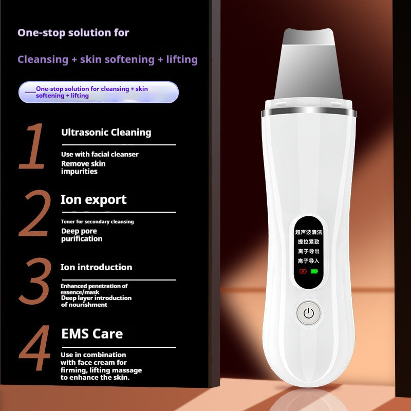 Ultrasonic Skin Scrubber for Clear Pores, Smooth and Radiant Skin