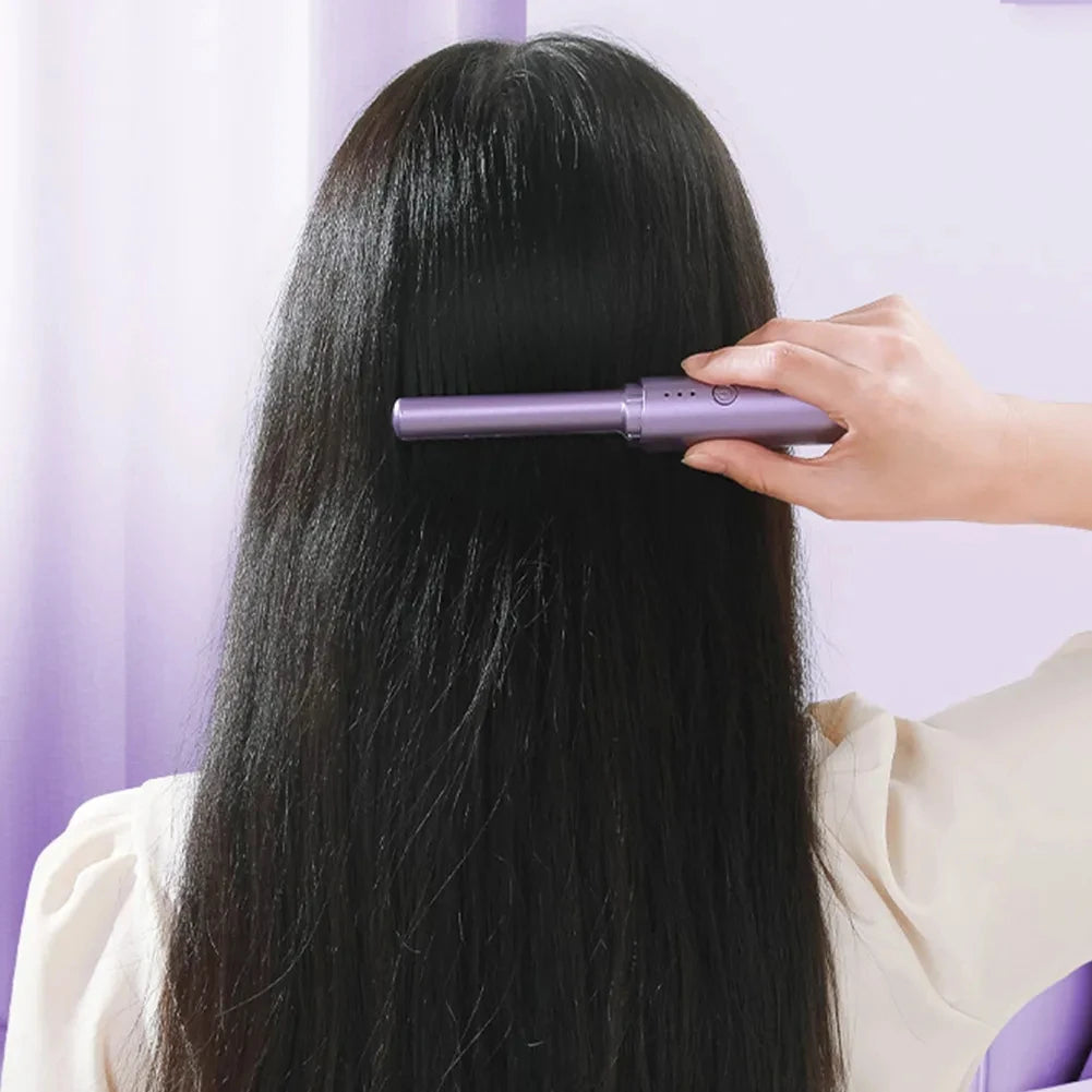 Wireless Hair Straightening & Curling Brush for Fast, Frizz-Free Styling